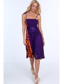 Purple dress with patterns for everyday use 0297 - Online store - Boutique